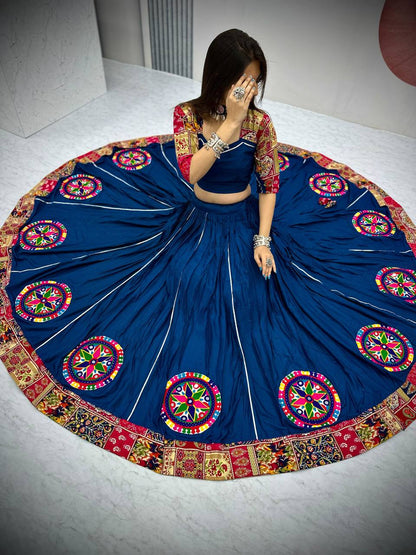 Navaratri Special Gamthi Work Lehenga Indian Traditional Look Festival Collection