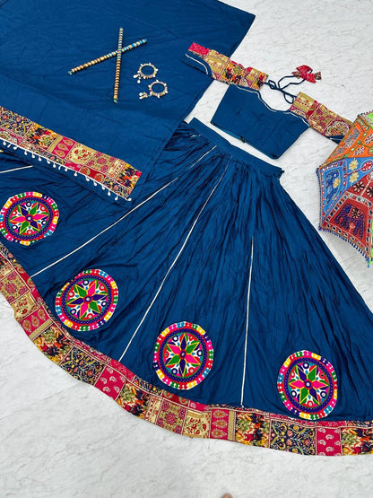 Navaratri Special Gamthi Work Lehenga Indian Traditional Look Festival Collection