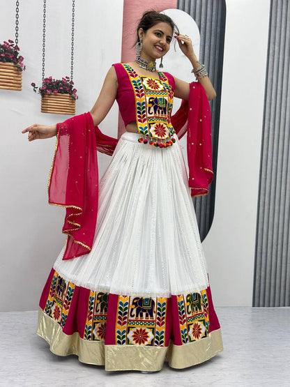 Navratri Special Gamathi Work Lehenga Choli