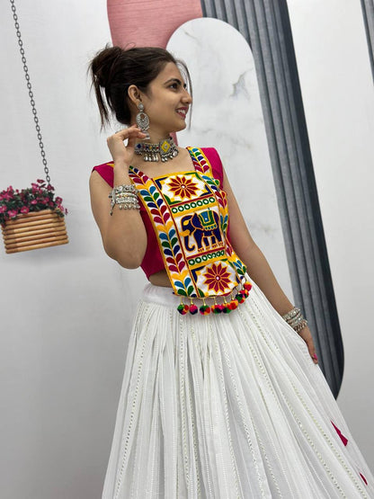 Navratri Special Gamathi Work Lehenga Choli