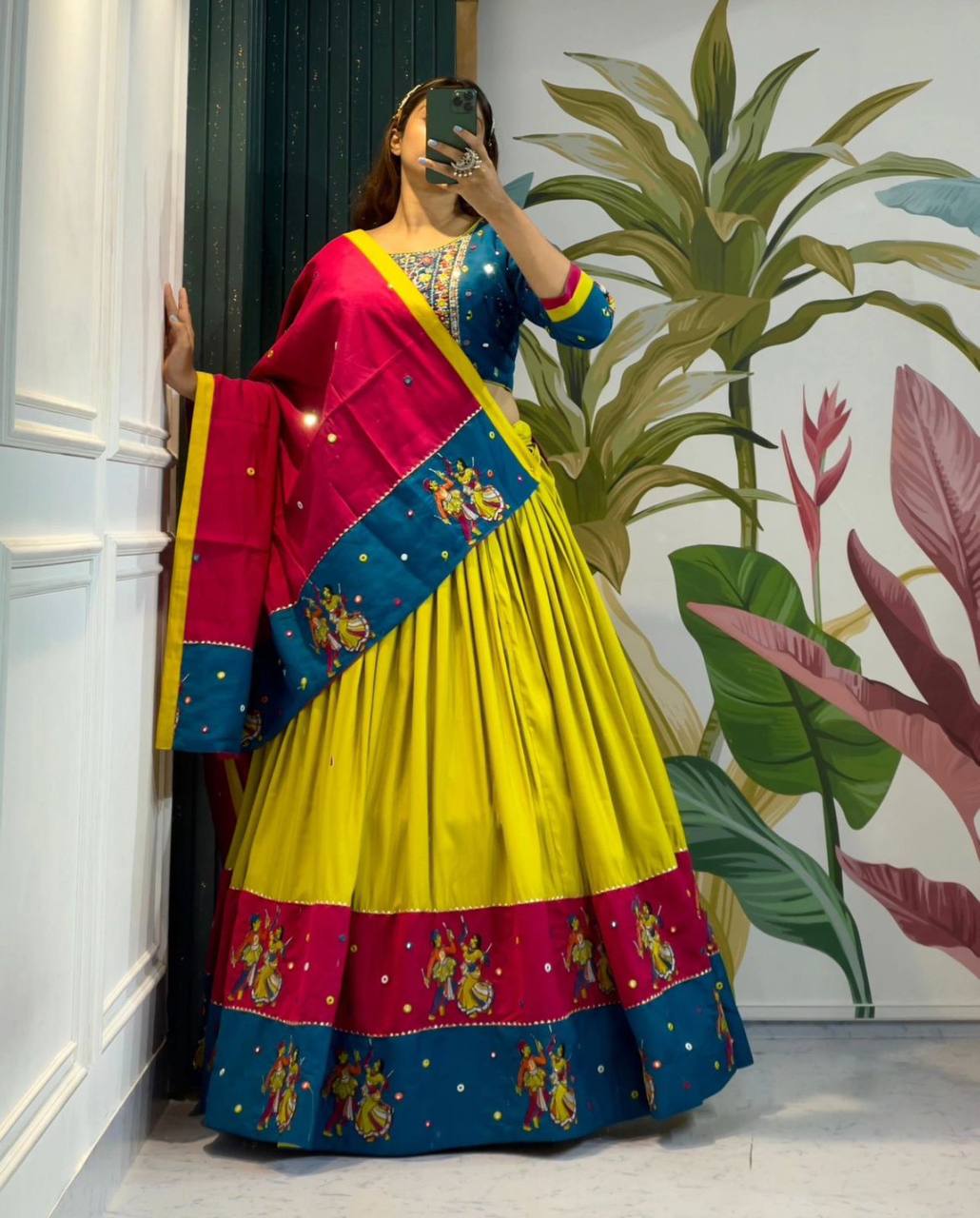 Beautiful Designer Traditional Navratri Cotton Lehenga Choli