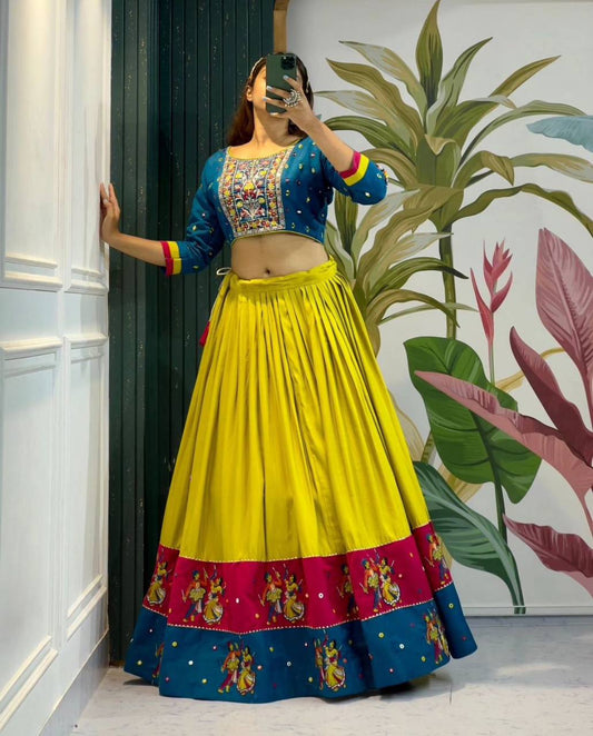 Beautiful Designer Traditional Navratri Cotton Lehenga Choli