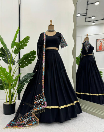 Stunning Black Colour Lehenga Choli for Effortless Elegance