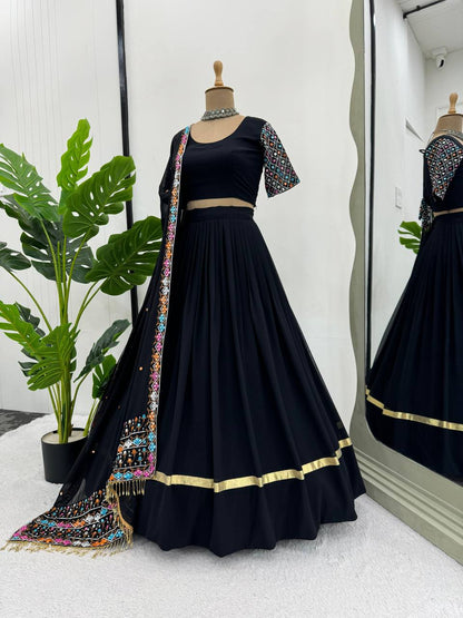 Stunning Black Colour Lehenga Choli for Effortless Elegance