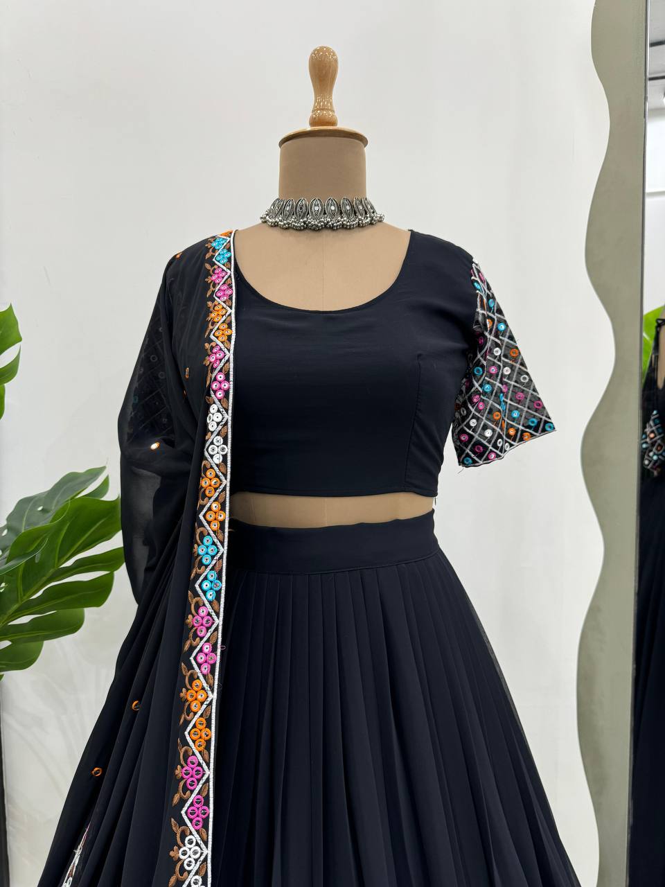 Stunning Black Colour Lehenga Choli for Effortless Elegance