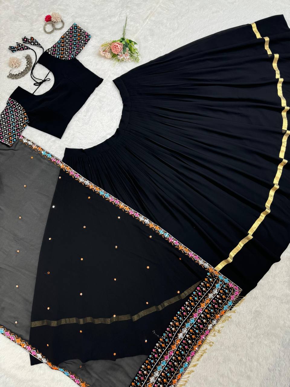 Stunning Black Colour Lehenga Choli for Effortless Elegance