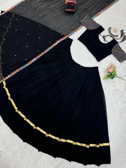 Stunning Black Colour Lehenga Choli for Effortless Elegance