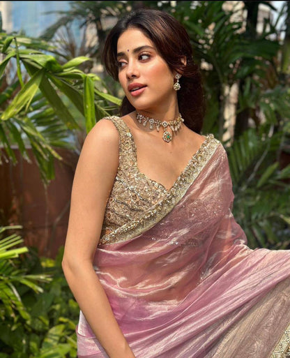 Janhvi Kapoor Saree Look For Cocktail Party