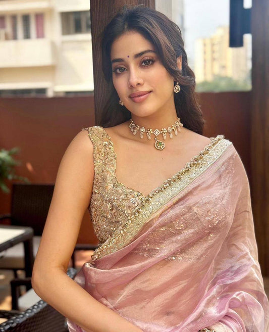 Janhvi Kapoor Saree Look For Cocktail Party