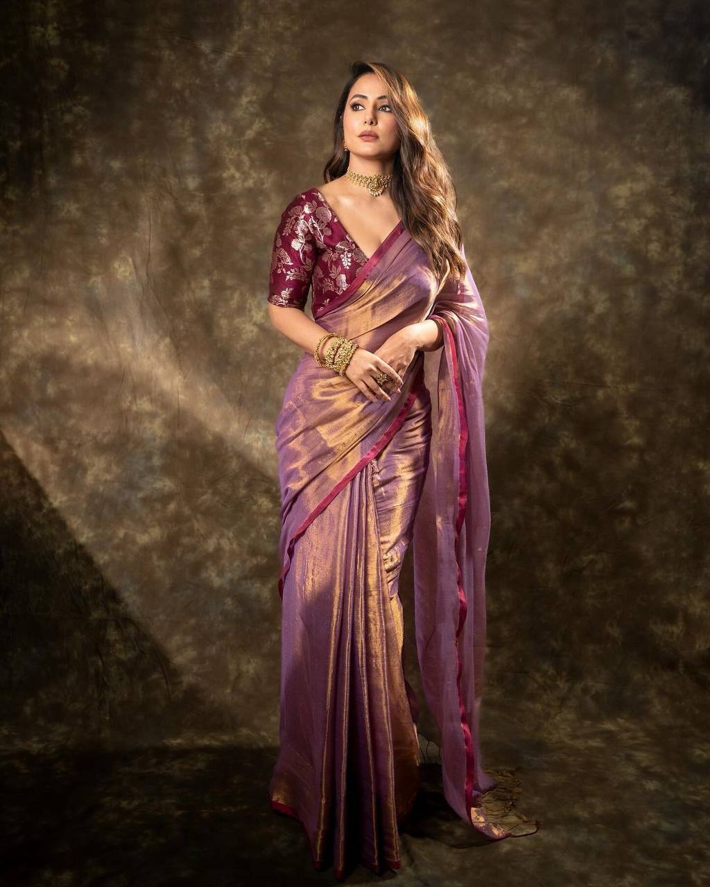 JATRIQQ Bollywood Silk Blend Saree With Unstitched Blouse