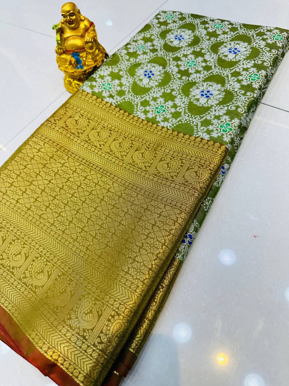 Kanchipuram Pure Silk Saree, With Blouse Piece