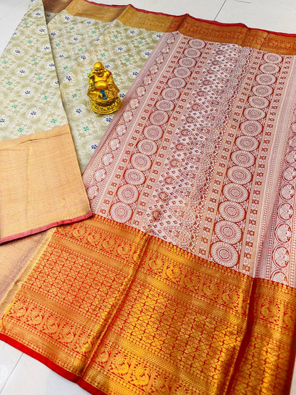 Kanchipuram Pure Silk Saree, With Blouse Piece