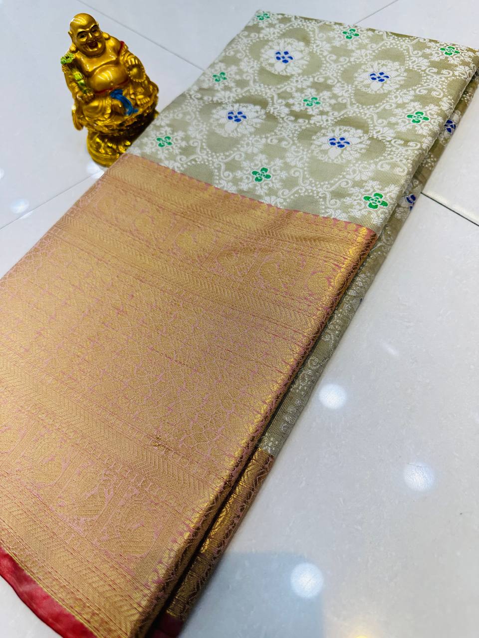 Kanchipuram Pure Silk Saree, With Blouse Piece