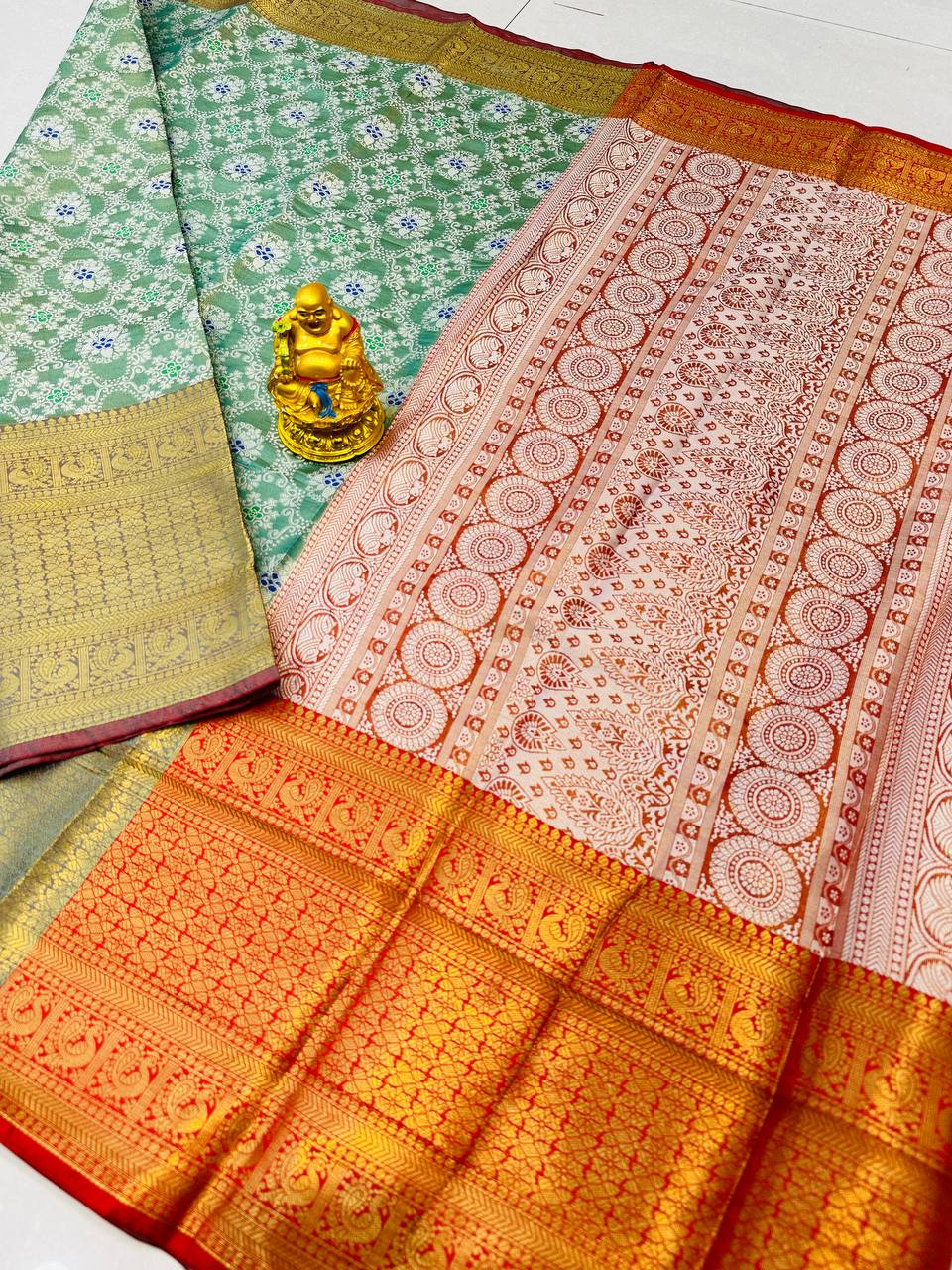 Kanchipuram Pure Silk Saree, With Blouse Piece