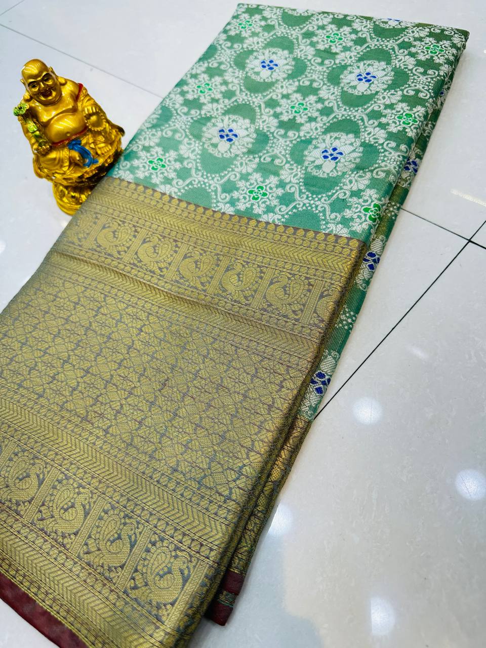 Kanchipuram Pure Silk Saree, With Blouse Piece