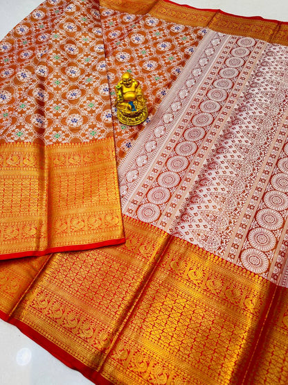 Kanchipuram Pure Silk Saree, With Blouse Piece