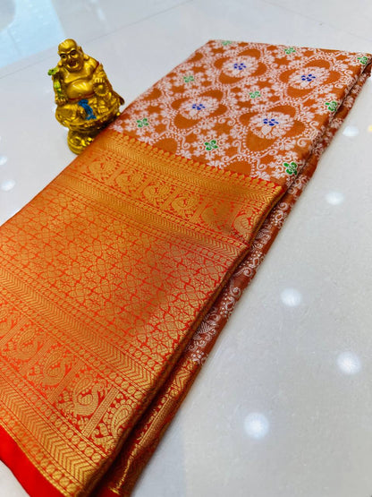 Kanchipuram Pure Silk Saree, With Blouse Piece