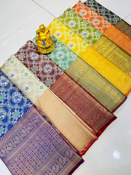 Kanchipuram Pure Silk Saree, With Blouse Piece