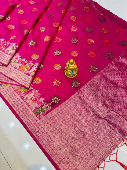 AMRUT SILK KASMORA WEAVING ORGANZA SILK SAREE COLLECTION