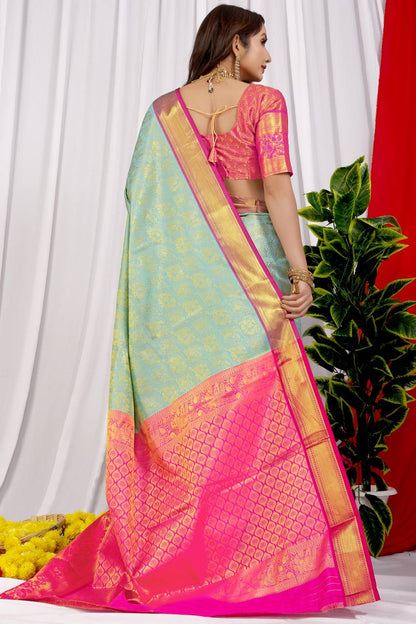 Kanchipuram Handloom Weaving Silk Saree