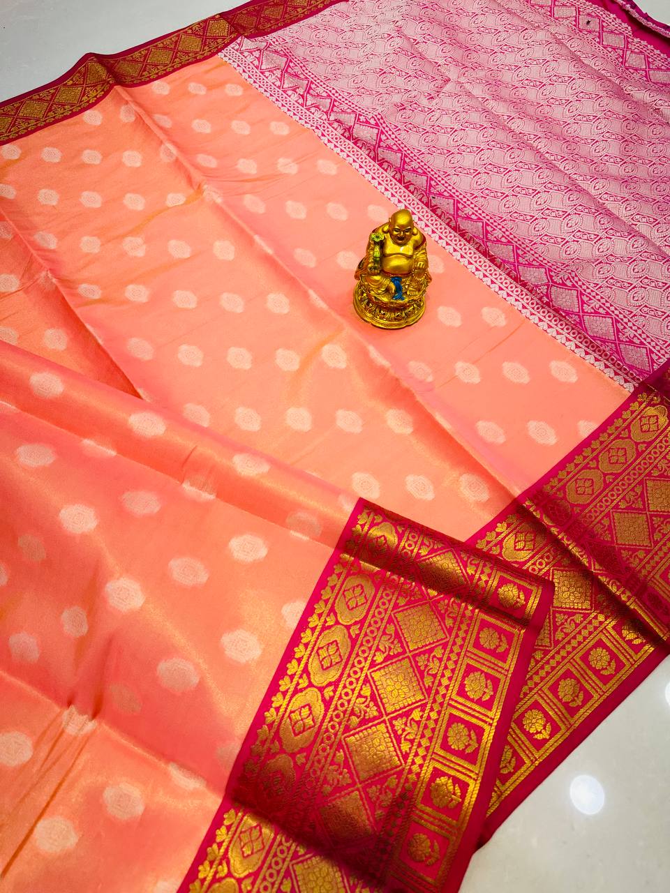 Handloom Weaving Festive Wear Kanjivaram Silk Saree In Brown