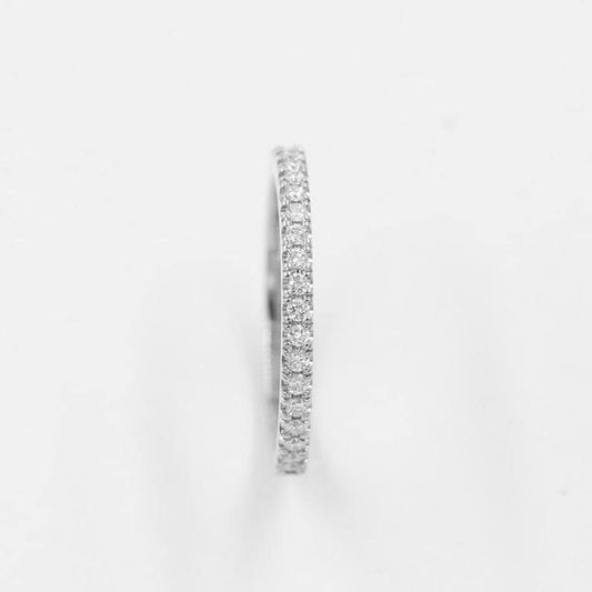 2mm Diamond Eternity Band, Solid 14K Yellow Gold band, Stackable Dainty, Minimalist Ring, Anniversary Ring / Engagement Ring / Wedding Ring