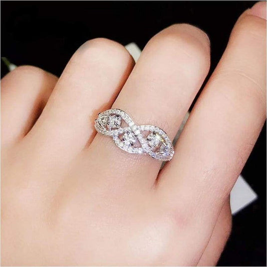 1.50 Ctw 5 Stone Moissanite Engagement Ring, 5 Stone Halo Ring, Unique Ring, perfect for gift