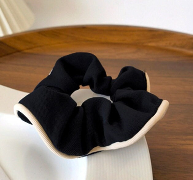 textured scrunchie smooth handmade