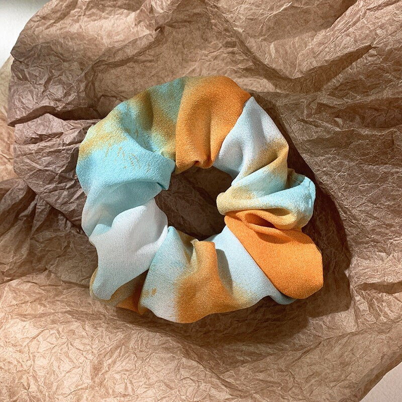 Multi color handmade scrunchie