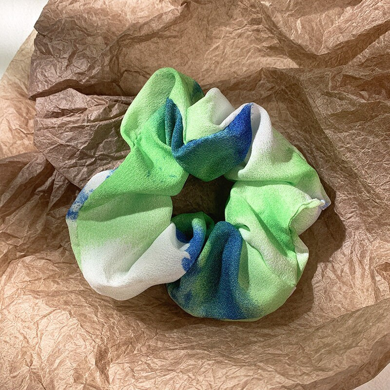 Multi color handmade scrunchie